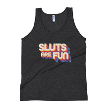 Load image into Gallery viewer, Sluts Are Fun-Retro Unisex Tank Top