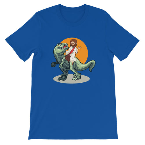 Jesus on Raptor Short-Sleeve Unisex T-Shirt