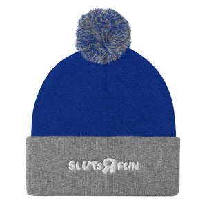 Sluts R Fun Pom Pom Knit Cap