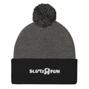 Sluts R Fun Pom Pom Knit Cap