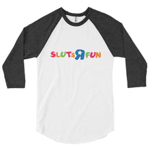 Load image into Gallery viewer, Sluts R Fun 3/4 sleeve Baseball shirt