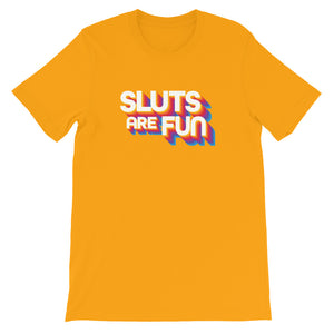 Sluts Are Fun-Retro Short-Sleeve Mens T-Shirt