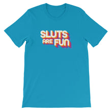 Load image into Gallery viewer, Sluts Are Fun-Retro Short-Sleeve Mens T-Shirt