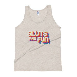 Sluts Are Fun-Retro Unisex Tank Top