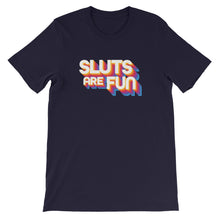 Load image into Gallery viewer, Sluts Are Fun-Retro Short-Sleeve Mens T-Shirt