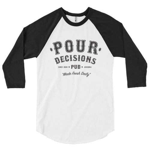 Pour Decision Vintage Logo 3/4 sleeve Baseball Shirt