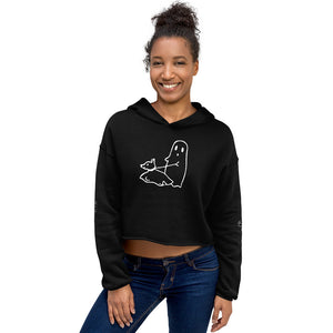 Ghost Walk the Dog Crop Hoodie