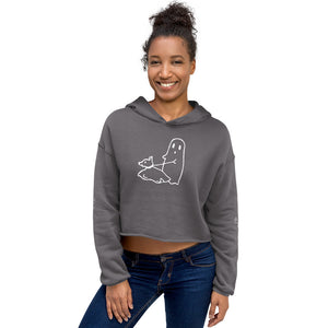 Ghost Walk the Dog Crop Hoodie